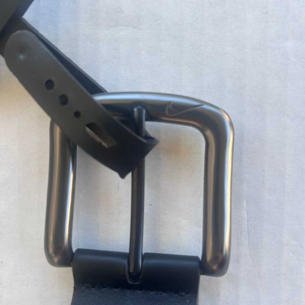 Nike‎ Braided Stretch Belt Men XL 42-44 Grey Navy White Woven Golf Performance - Picture 7 of 8